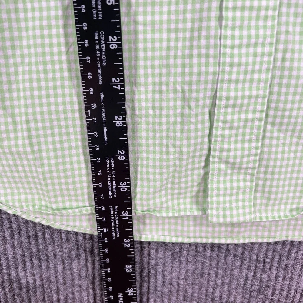 Polo Ralph Lauren Shirt Mens XL Extra Large Green Gingham Check Button Up